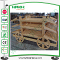 Tienda Supermercado Pan de madera Display Stand Carriage